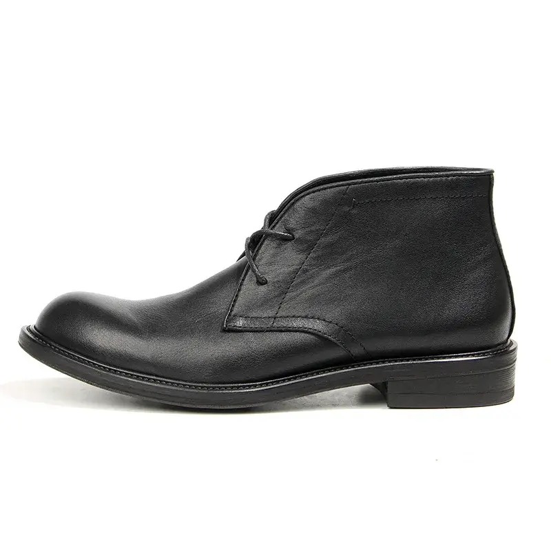 Top Quality Desert Boots Vintage British Autumn Winter Men Cow Leather Shoes Outdoor Work Ankle Boots Business Motorcycle Boots