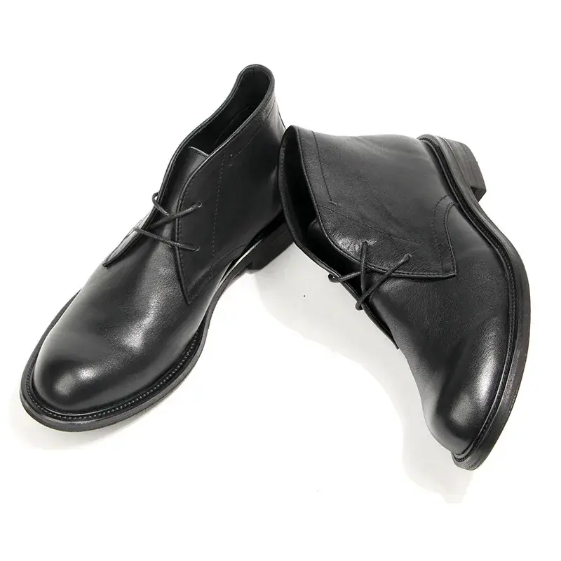 Top Quality Desert Boots Vintage British Autumn Winter Men Cow Leather Shoes Outdoor Work Ankle Boots Business Motorcycle Boots