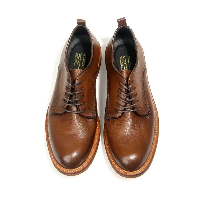 Fashion Ankle Boots British Men Shoes Handmade Cow Leather Designer Shoes Formal Dress Loafers Business Wedding Oxfords Lace-up