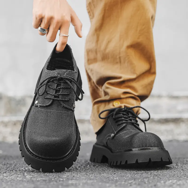 New Spring Autumn Casual Dress Designer Shoes Breathable Height Increasing Business Sneakers for Men Wedding Loafers