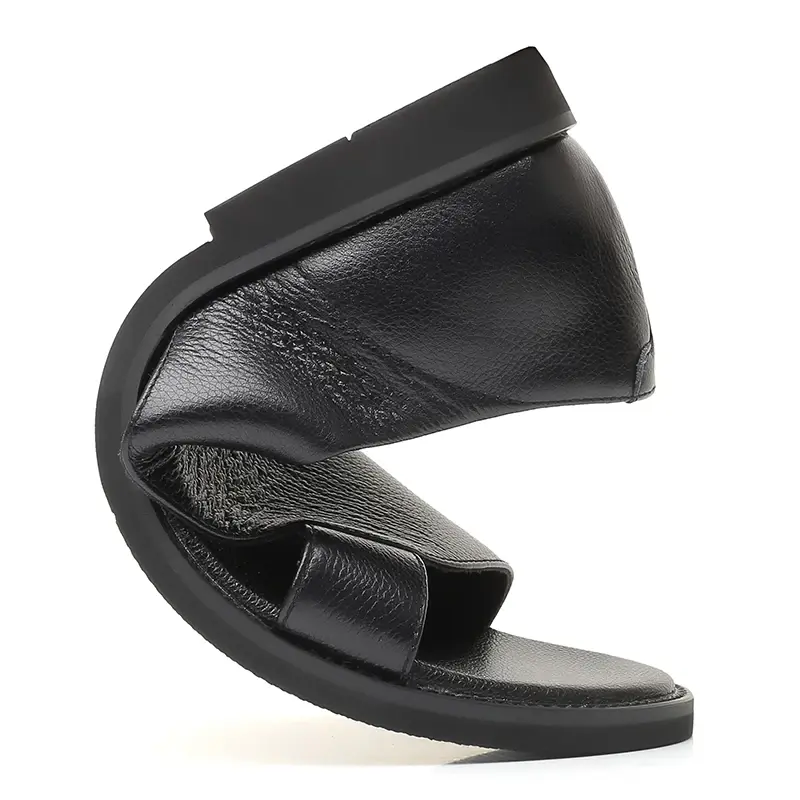 2025 Fashion Big Size Men Shoes Vietnam Slippers Genuine Leather Vintage Beach Sandals Travel Men Sandals Summer Flats Flip Flop