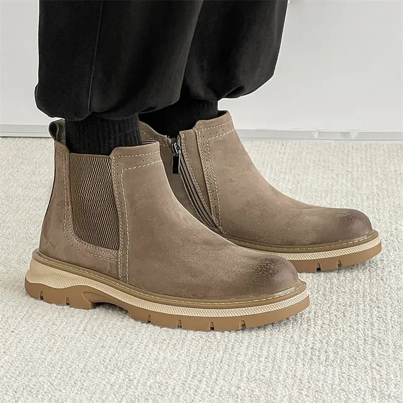Handmade New High Quality Men Ankle Boots Real Leather Shoes Dress Tooling Boots Vintage British Outdoor Chelsea Boots