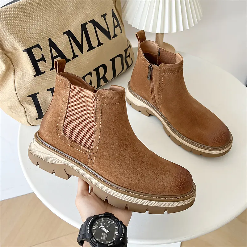 Handmade New High Quality Men Ankle Boots Real Leather Shoes Dress Tooling Boots Vintage British Outdoor Chelsea Boots