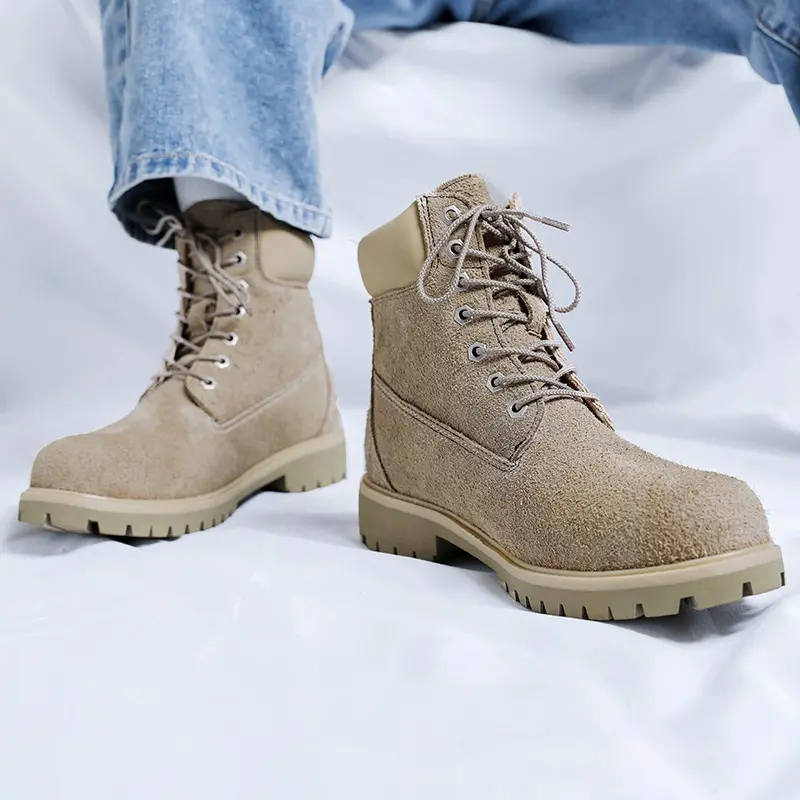 New Vintage British Handmade Men Ankle Boots Dress Leather Shoes Outdoor Business Tooling Boot Motorcycle Boots Platform Boots