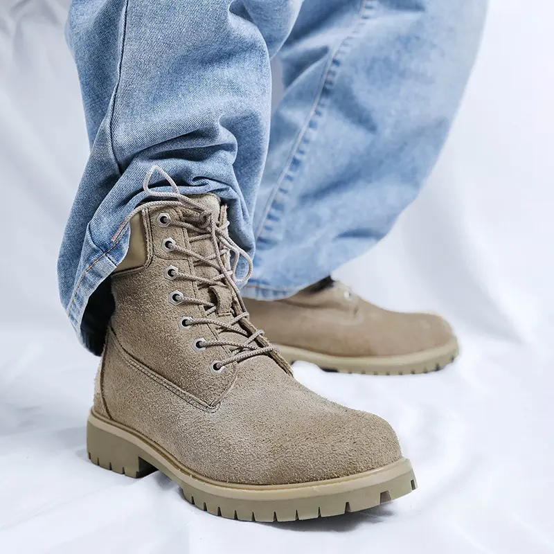 New Vintage British Handmade Men Ankle Boots Dress Leather Shoes Outdoor Business Tooling Boot Motorcycle Boots Platform Boots