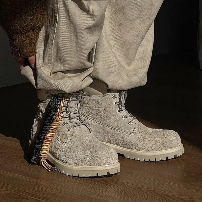 New Vintage British Handmade Men Ankle Boots Dress Leather Shoes Outdoor Business Tooling Boot Motorcycle Boots Platform Boots