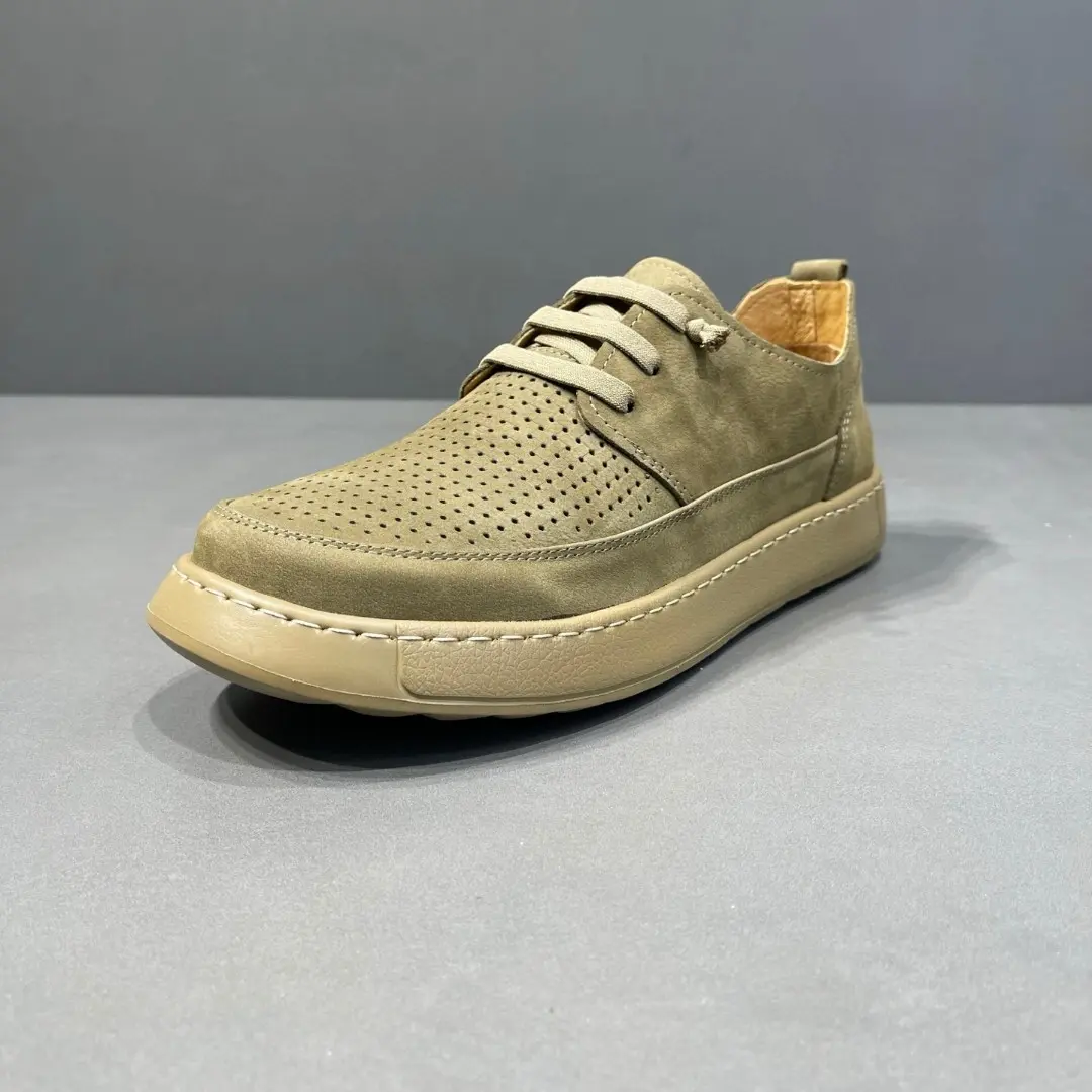 New Summer Fashion Men Casual Shoes Real Cow Leather British Dress Loafers Fashion Flats Breathable Business Sneakers