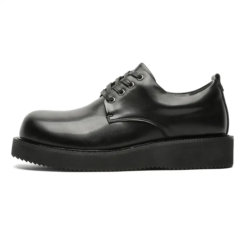 New Fashion Casual Leather Shoes Spring Autumn Vintage British Business Loafers Wedding Luxury Designer Shoes Height Increasing