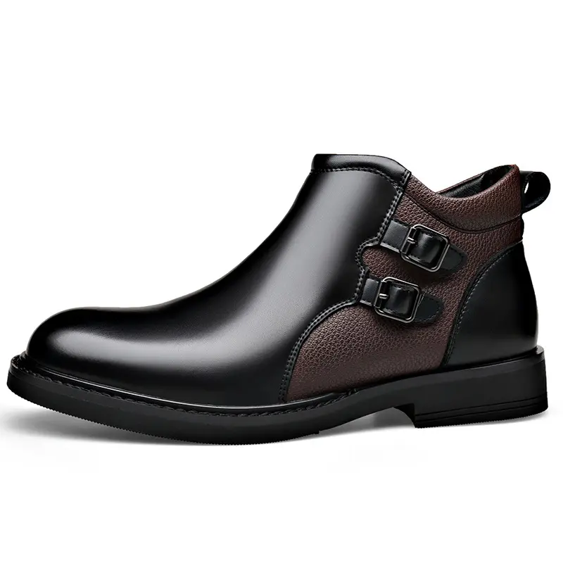 Handmade Men Autumn Winter New Ankle Boots Vintage British Leather Shoes Tooling Outdoor Chelsea Boots Platform Boots Business