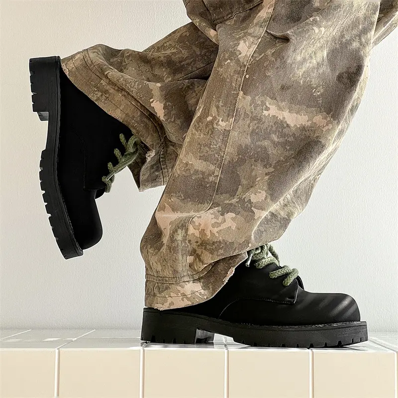 New Designer Loafers Men Black Luxury Dress Leather Shoes Breathable Height Increasing Spring Autumn Outdoor Work Ankle Boots
