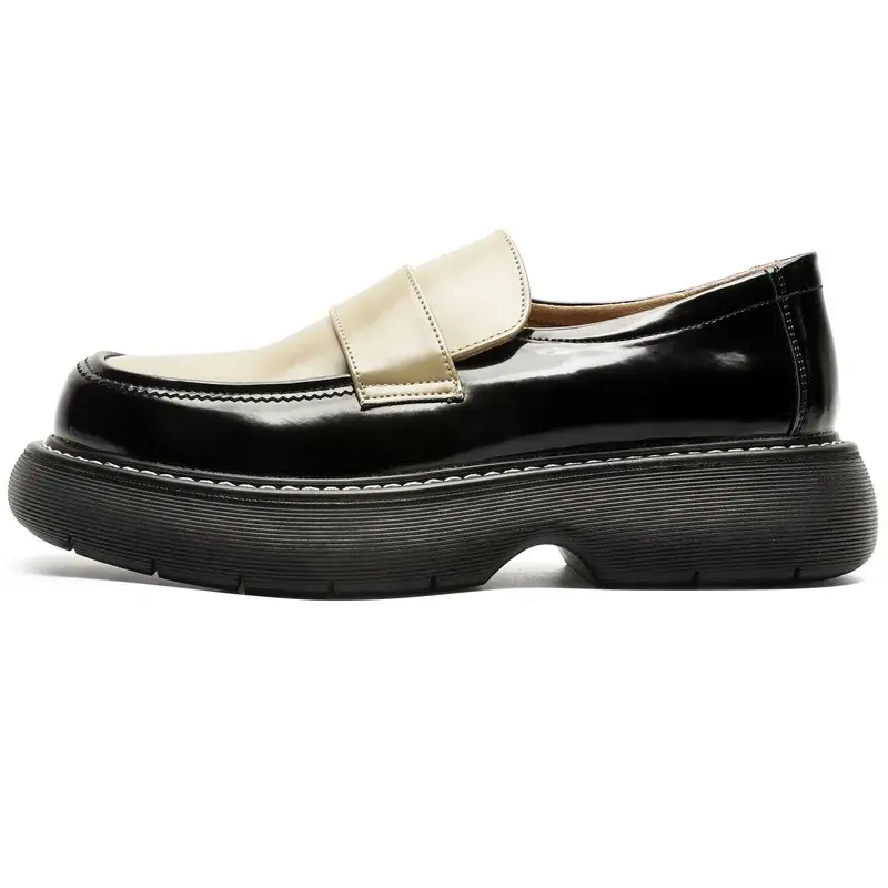 Luxury Vintage British Men Sneakers Breathable Height Increasing Outdoor Work Men Loafers Wedding Formal Dress Leather Shoes