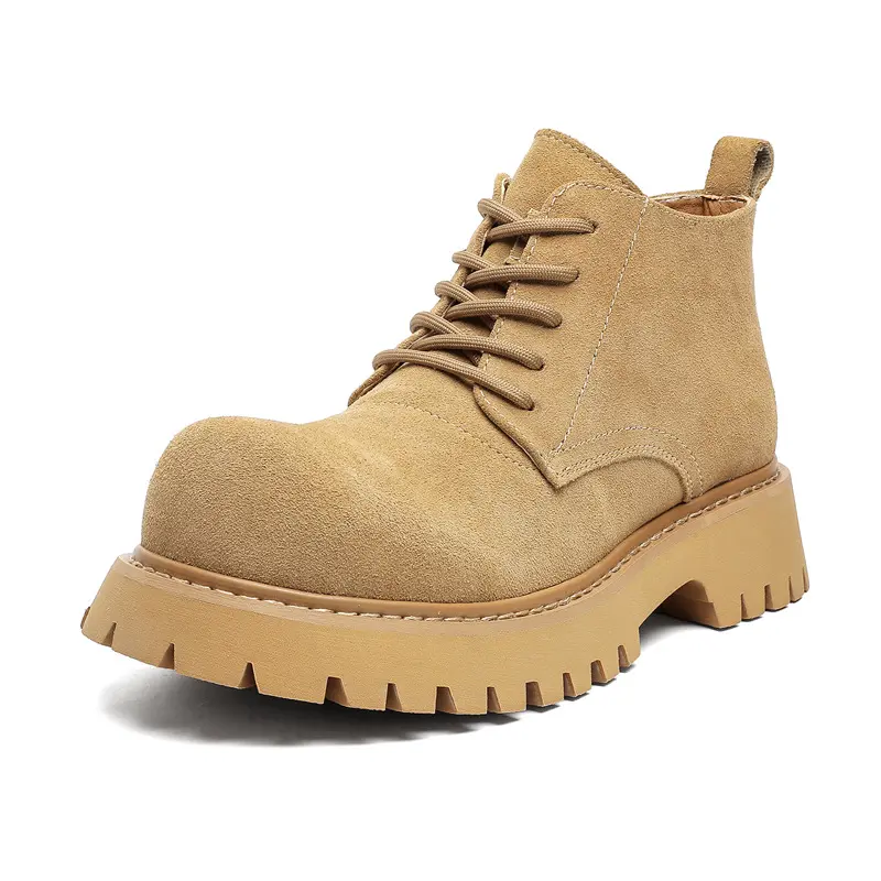 Handmade New Vintage British Men Ankle Boots Dress Cow Suede Leather Shoes Outdoor Tooling Boots Business Chelsea Boots