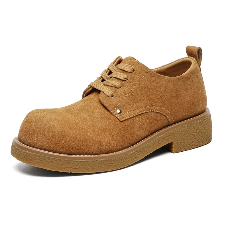 New Fashion British Men Casual Cow Suede Leather Shoes Spring Summer Formal Dress Loafers Bisiness Work Wedding Oxfords