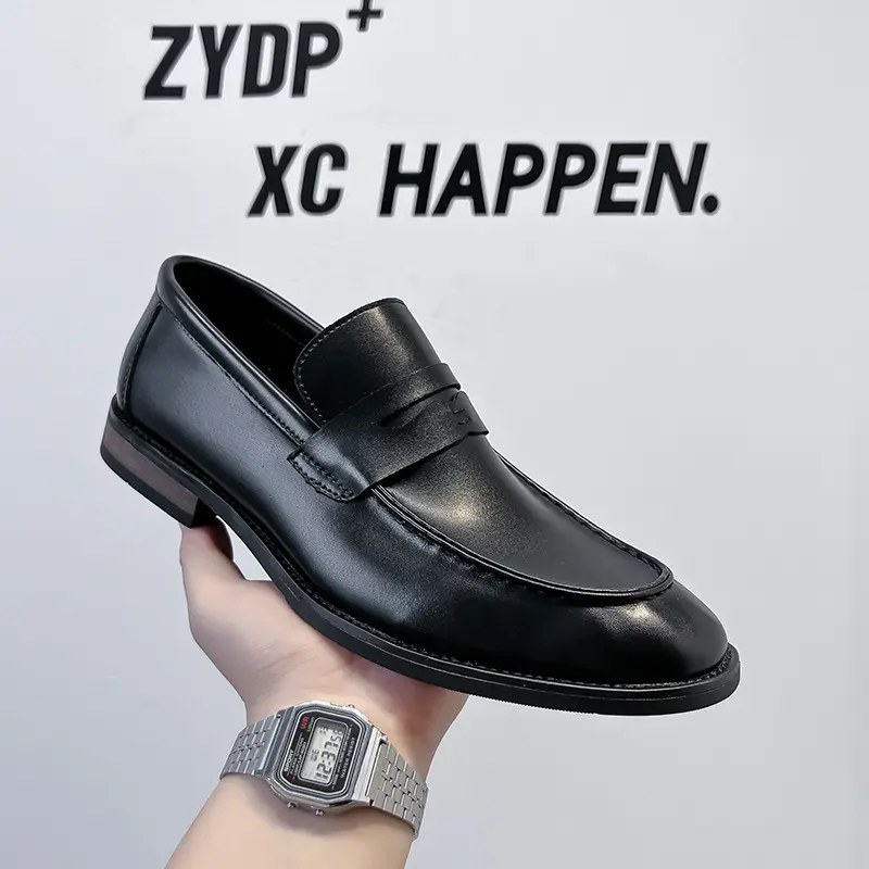 New Summer Men Casual Leather Shoes High Quality Vintage British Business Dress Shoes Work Loafers Wedding Shoes