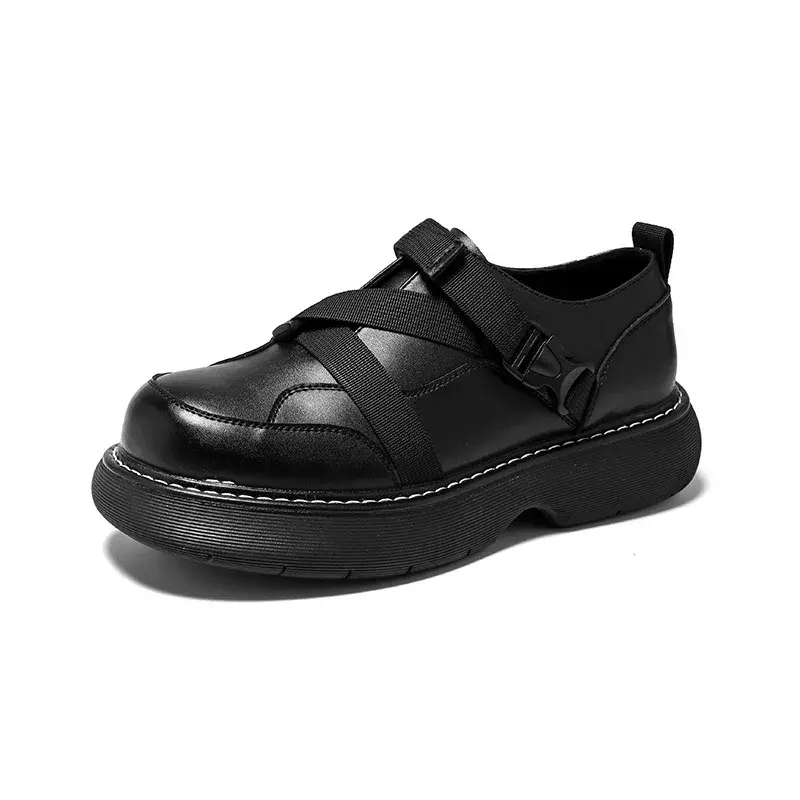 New Business Men Casual Leather Shoes Luxury Designer Dress Shoes Spring Autumn Height Increasing Fashion Wedding Loafers