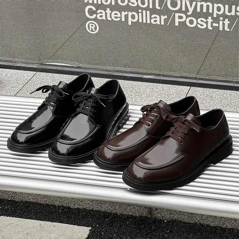 New Spring Summer Casual Men Dress Leather Shoes Business Vintage British Wedding Loafers Designer Shoes Italian Shoes Men