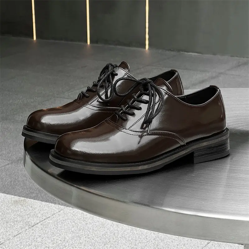 New Fashion Luxury Vintage British Men Casual Leather Shoes Dress Business Loafers Autumn Spring Shoes for Men Zapatos Hombre