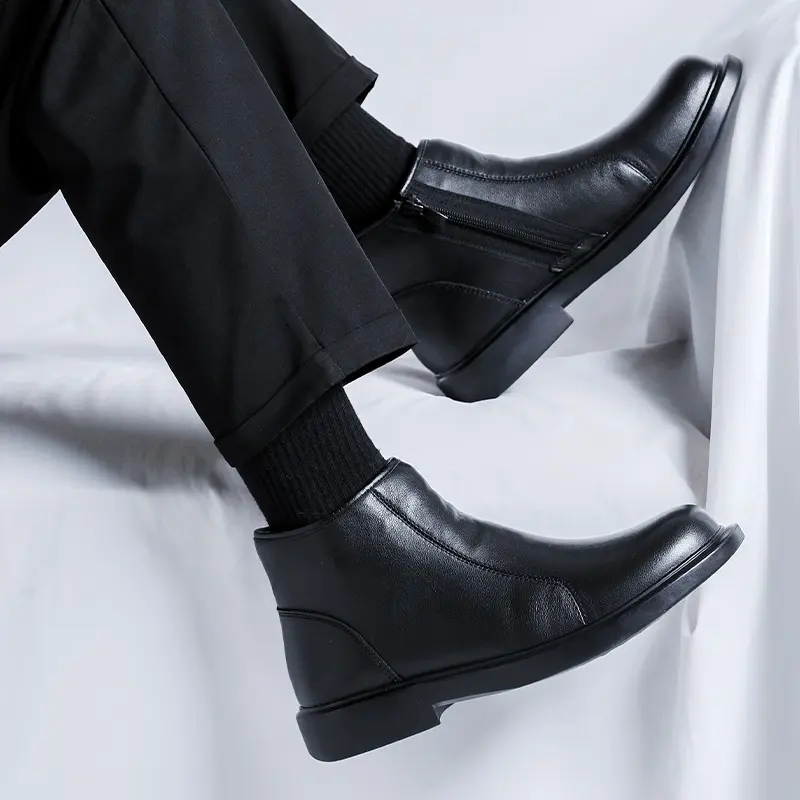 Luxury Autumn Winter Men Vintage Men Shoes High Quality Dress Leather Ankle Boots Business Work Wedding British Tooling Boots