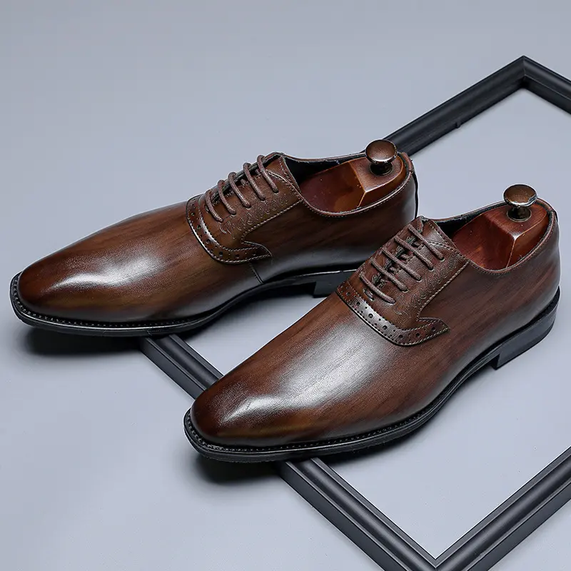 New British Business Men Leather Shoes Spring Autumn Formal Dress Casual Shoes Designer Shoes Men Wedding Loafers Oxfords