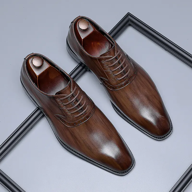 New British Business Men Leather Shoes Spring Autumn Formal Dress Casual Shoes Designer Shoes Men Wedding Loafers Oxfords