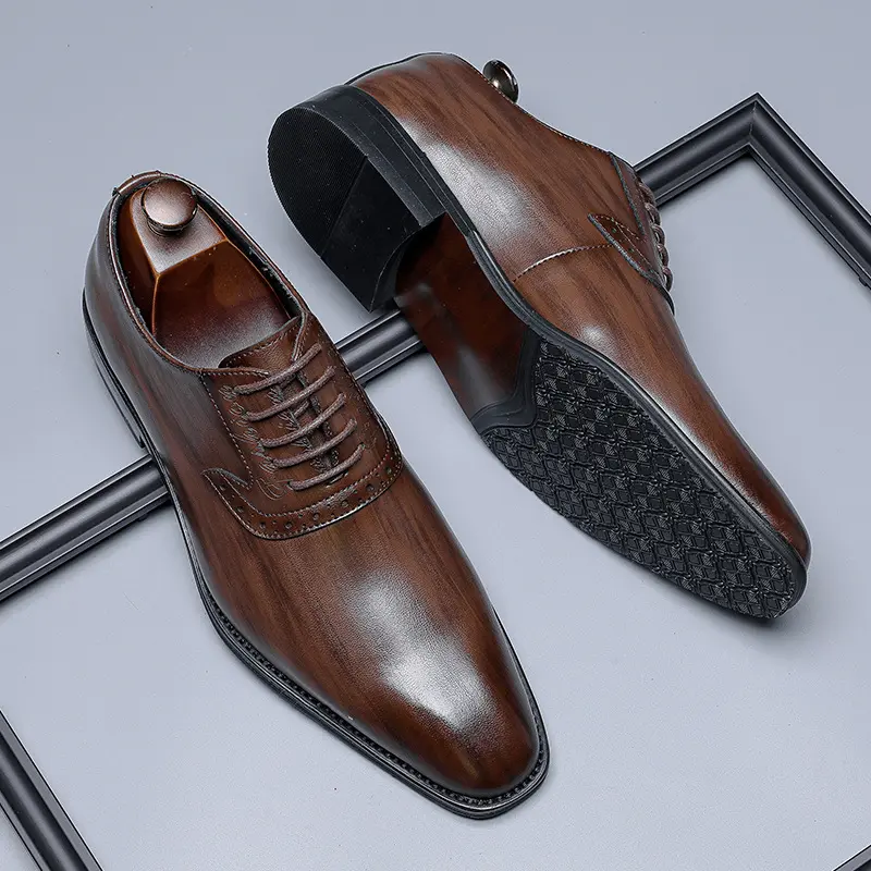 New British Business Men Leather Shoes Spring Autumn Formal Dress Casual Shoes Designer Shoes Men Wedding Loafers Oxfords