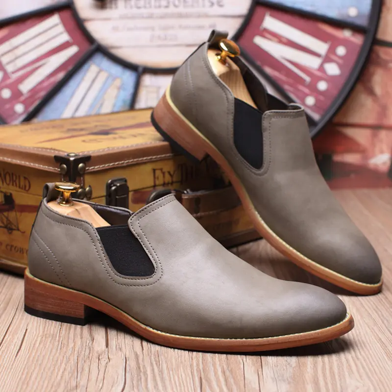 Yomior Luxury Brand Genuine Leather Men Sexy Wedding Dress Shoes Male Banquet Party Formal Oxfords Flats Slip-on Casual Shoes
