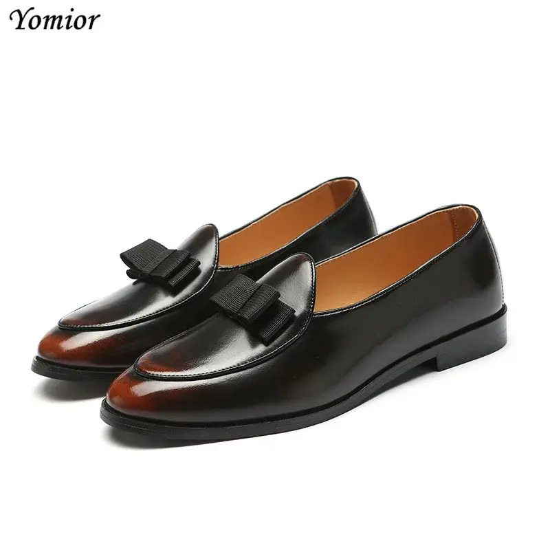 Man Classic Dress Leather Shoes Italian Business Formal Oxfords British Fashion Spring Autumn Business Wedding Shoes Big Size