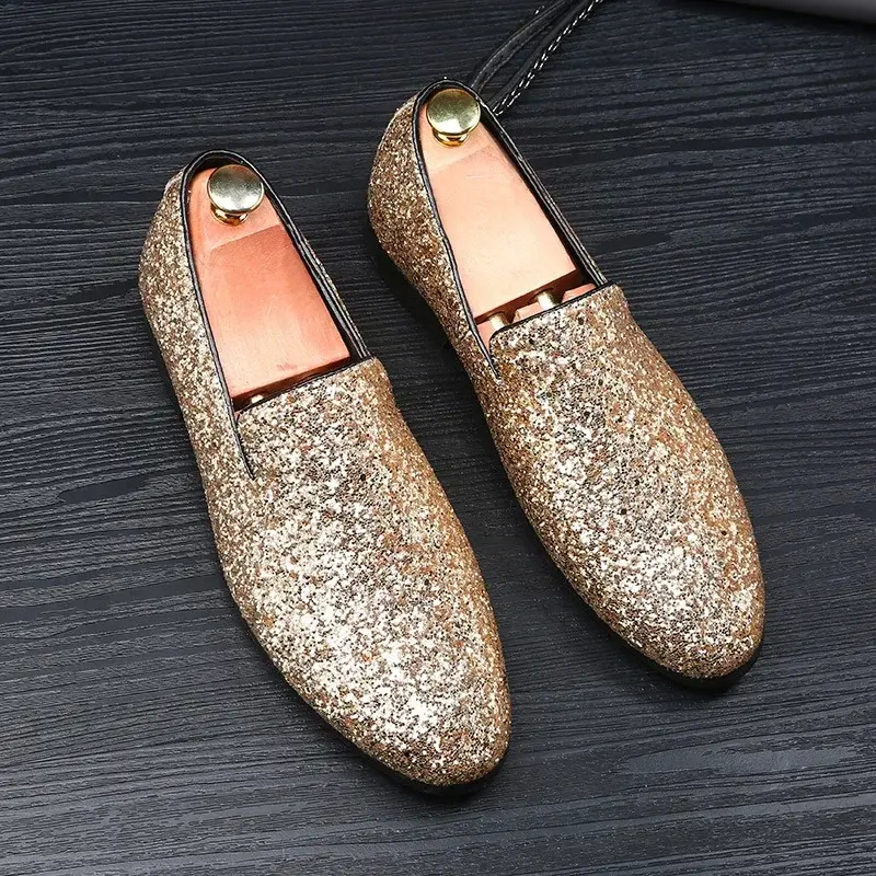New Handmade High Quality Men Shoes Fashion Casual Wedding Dress Shoes Men's Banquet Office Party Loafers Leather Shoes Big Size