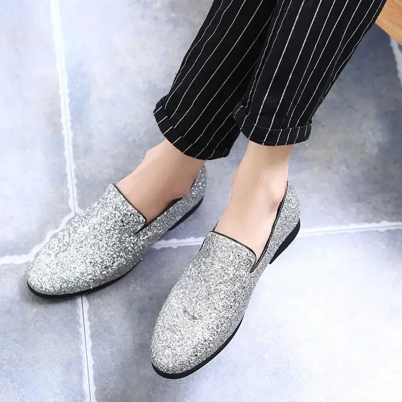 New Handmade High Quality Men Shoes Fashion Casual Wedding Dress Shoes Men's Banquet Office Party Loafers Leather Shoes Big Size