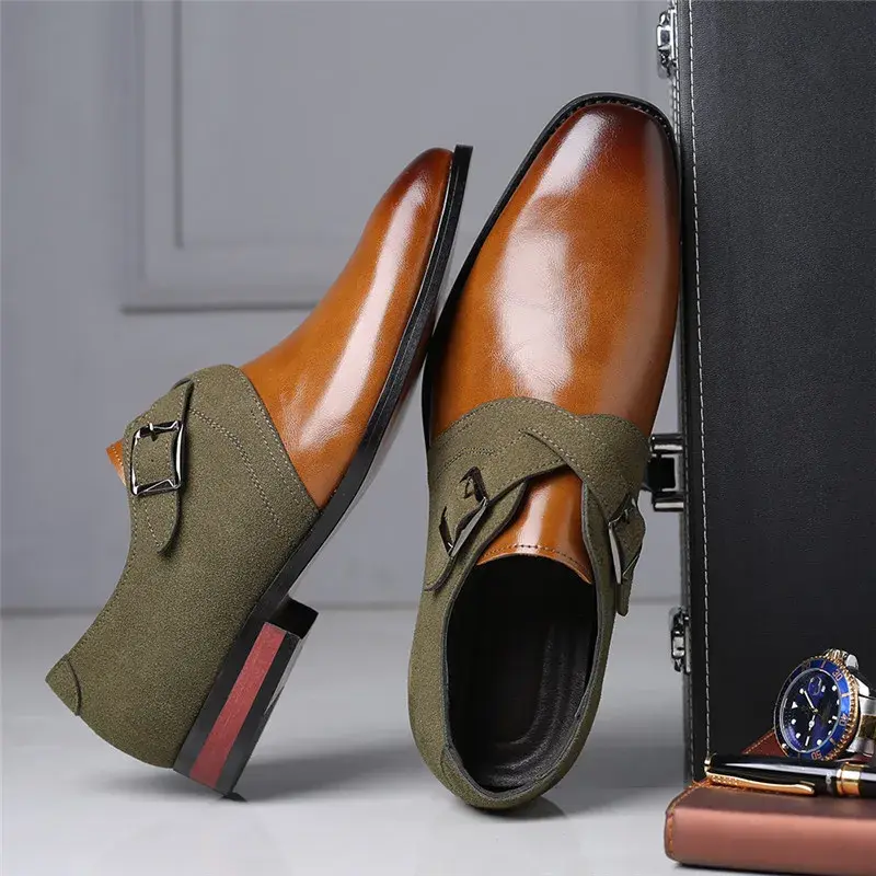 New Designer Vintage Italian Men Leather Shoes Slip-On Casual Business High Quality Formal Dress Loafers Office Wedding Oxfords