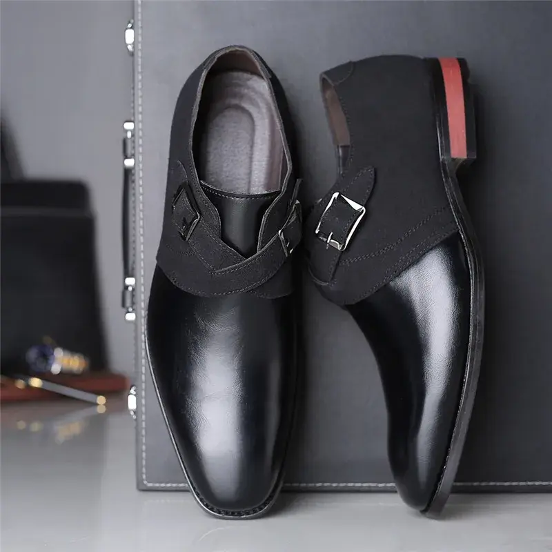 New Designer Vintage Italian Men Leather Shoes Slip-On Casual Business High Quality Formal Dress Loafers Office Wedding Oxfords