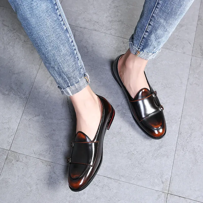 Men Casual Leather Shoes Fashion British Flats Comfortable Male Business Dress Shoes Formal Wedding Party Oxfords Designer Shoes
