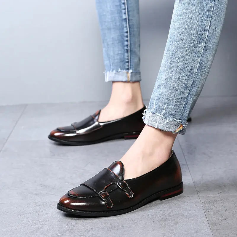 Men Casual Leather Shoes Fashion British Flats Comfortable Male Business Dress Shoes Formal Wedding Party Oxfords Designer Shoes