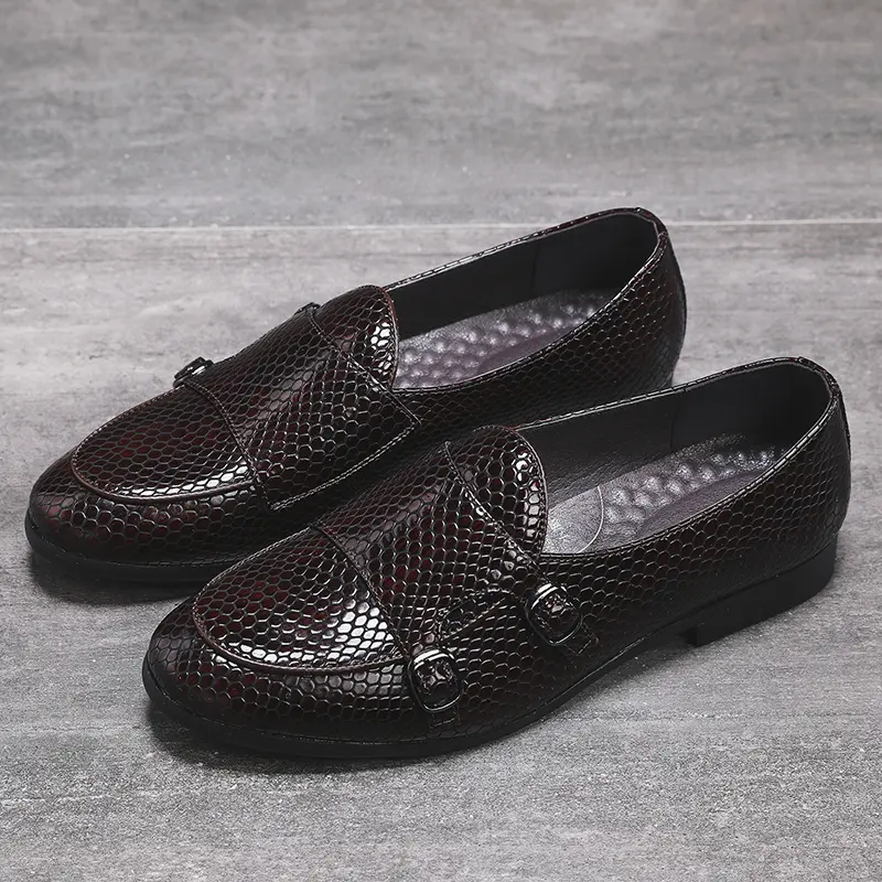 Italian Style Luxury Men Shoes Slip-On Formal Dress Leather Shoes Fashion High Quality Flats Loafers Big Size Wedding Party Shoe