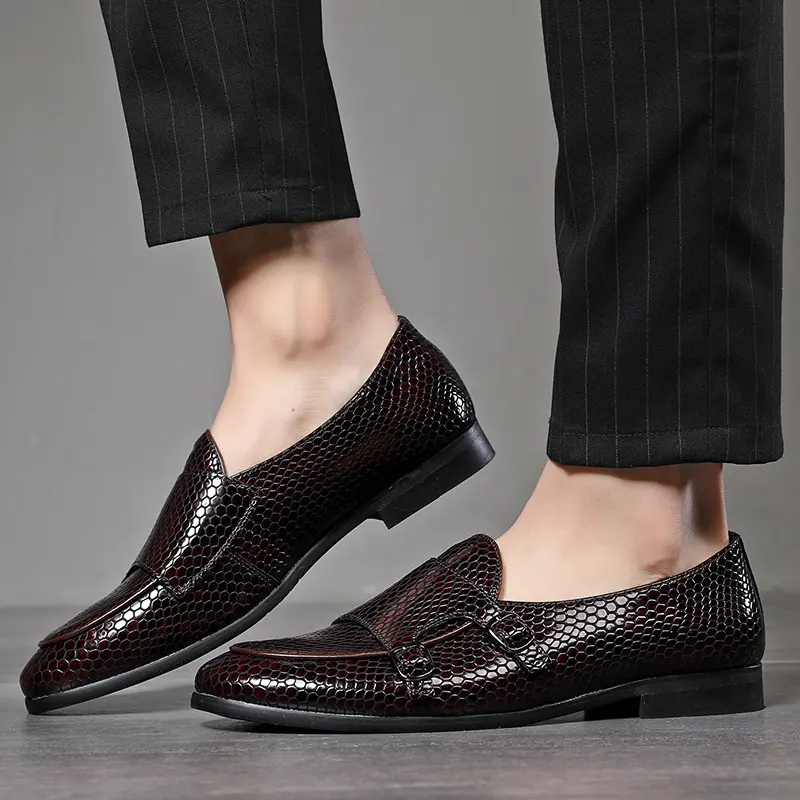 Italian Style Luxury Men Shoes Slip-On Formal Dress Leather Shoes Fashion High Quality Flats Loafers Big Size Wedding Party Shoe