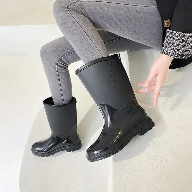Water Boots for Woman Rain Shoes Fashion Galoshes Women Waterproof Rubber Boots Fishing Working Shoe Footwear Botas Para Lluvia