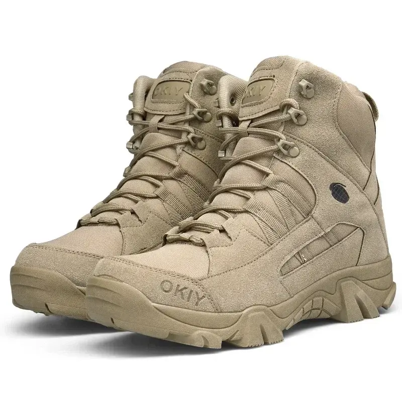 Men  Boots   Outdoor Waterproof Cow Suede Work Men Ankle Boots Hiking Safety Shoes Mens Athletic Shoes