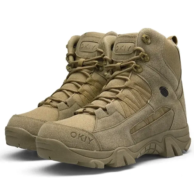 Men  Boots   Outdoor Waterproof Cow Suede Work Men Ankle Boots Hiking Safety Shoes Mens Athletic Shoes