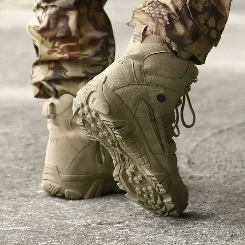 Men  Boots   Outdoor Waterproof Cow Suede Work Men Ankle Boots Hiking Safety Shoes Mens Athletic Shoes