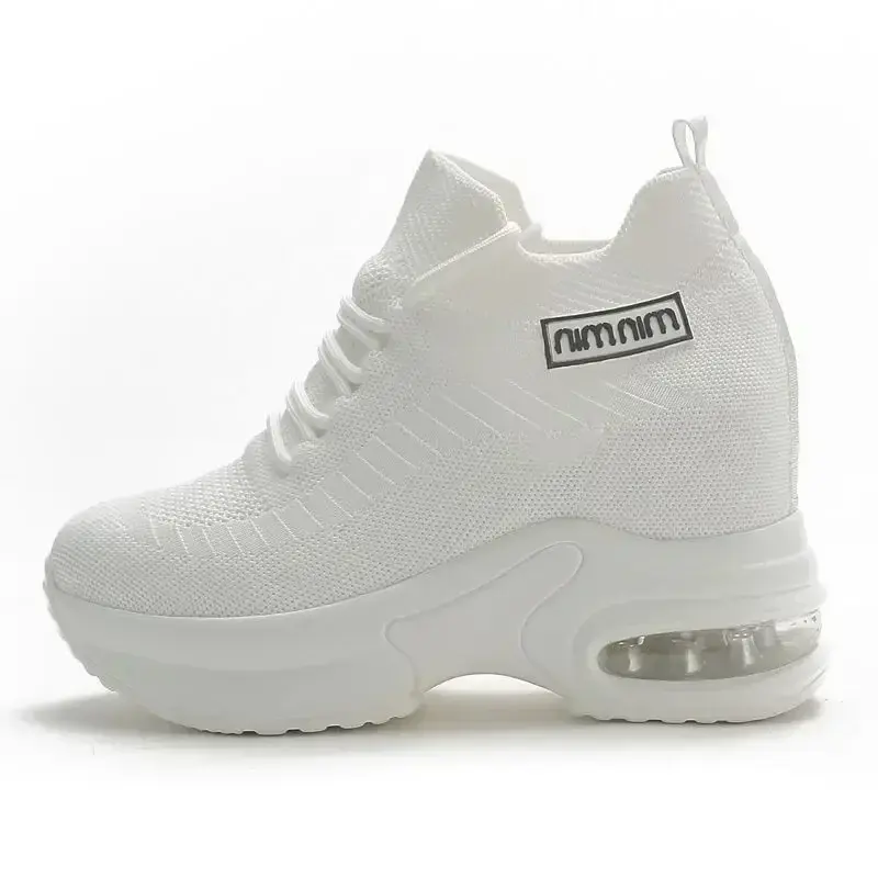 Super Thick Sole High Elevated Sneakers Women  New Mesh Breathable Women's Shoes Comfortable Casual Shoes for Women 2024