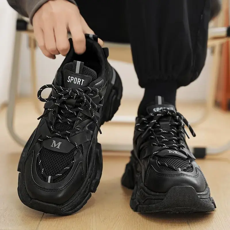 Men's Breathable Thick Soled Casual Mesh Sneakers Outdoor Running Shoes Summer New Tennis Men Soft Soles Comfort Male Sneakers