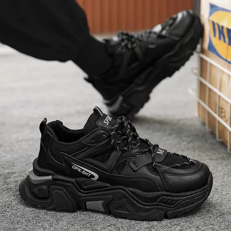 Men's Breathable Thick Soled Casual Mesh Sneakers Outdoor Running Shoes Summer New Tennis Men Soft Soles Comfort Male Sneakers