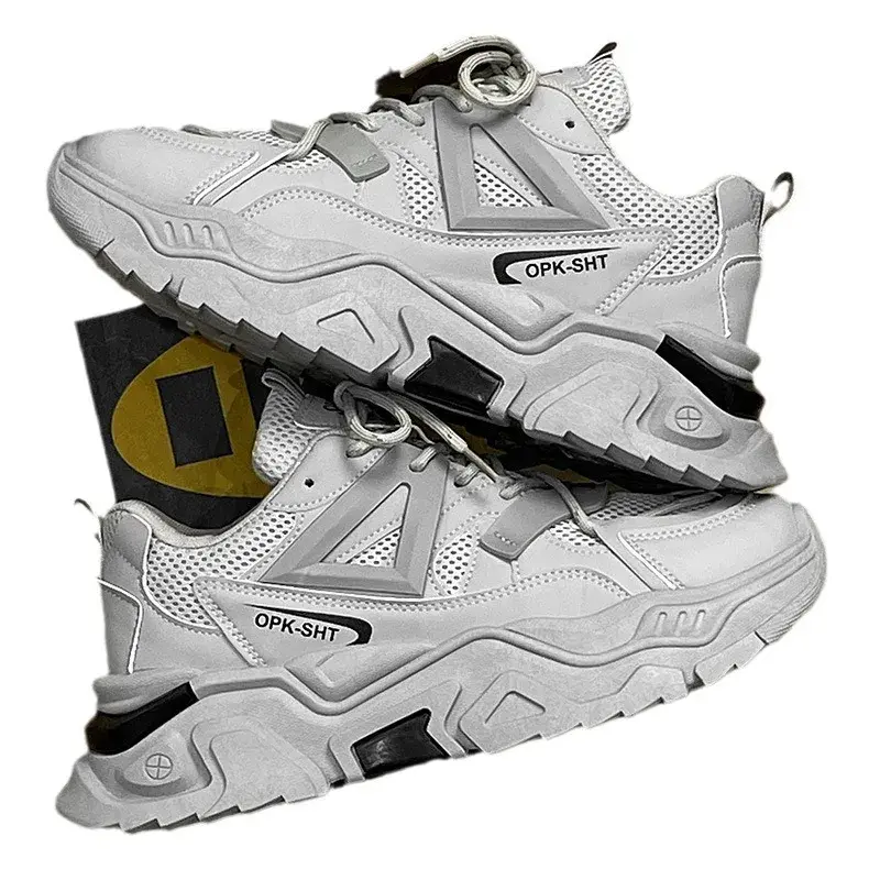 Men's Breathable Thick Soled Casual Mesh Sneakers Outdoor Running Shoes Summer New Tennis Men Soft Soles Comfort Male Sneakers
