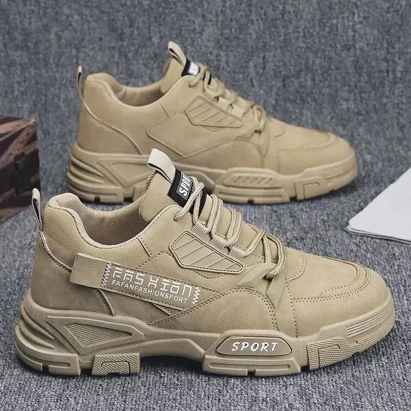 Men's Sneakers  Waterproof Work Boots Workwear Shoes Thick Soled Plush Cold Resistant Lace Up Anti Slip Cotton Shoes 2024