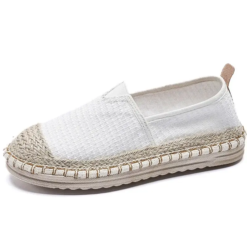 Summer New Women's Shoes Fashion Woven Breathable Lightweight Comfortable Canvas Shoes for Women Zapatos De Mujer