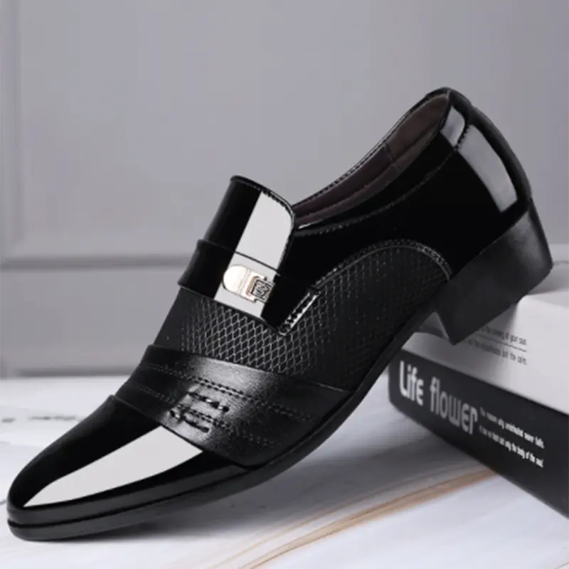 Former Men Shoe Black Leather Shoes for Men Luxury Plus Size Party Office Business Casual Shoes Loafers Zapatos De Vestir Hombre