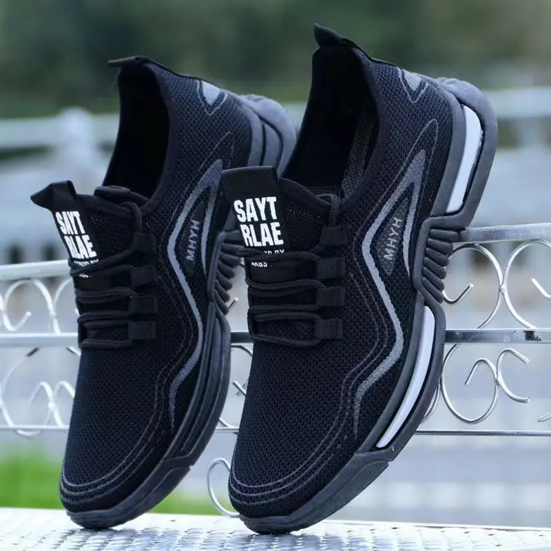 2024Summer Soft Bottom Casual Shoes   Hundred Trendy Breathable Mesh Sports Running Shoes Men's single Shoes Mens Tennis