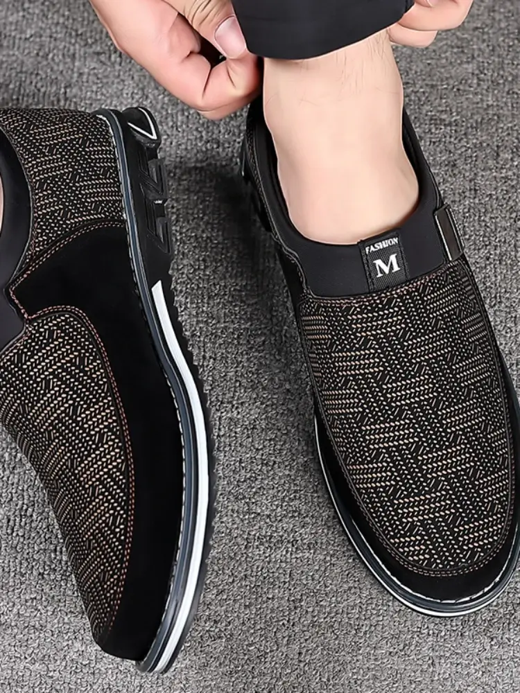 Men's Smart Casual Slip On Loafers With Assorted Colors, Dress Up Walking Shoes