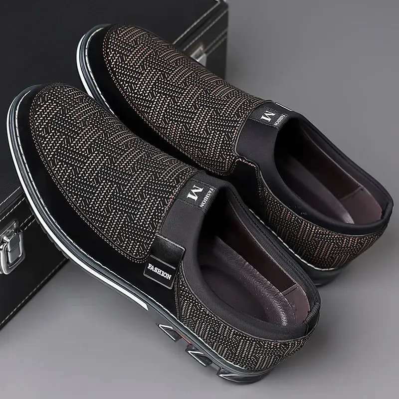 Men's Smart Casual Slip On Loafers With Assorted Colors, Dress Up Walking Shoes