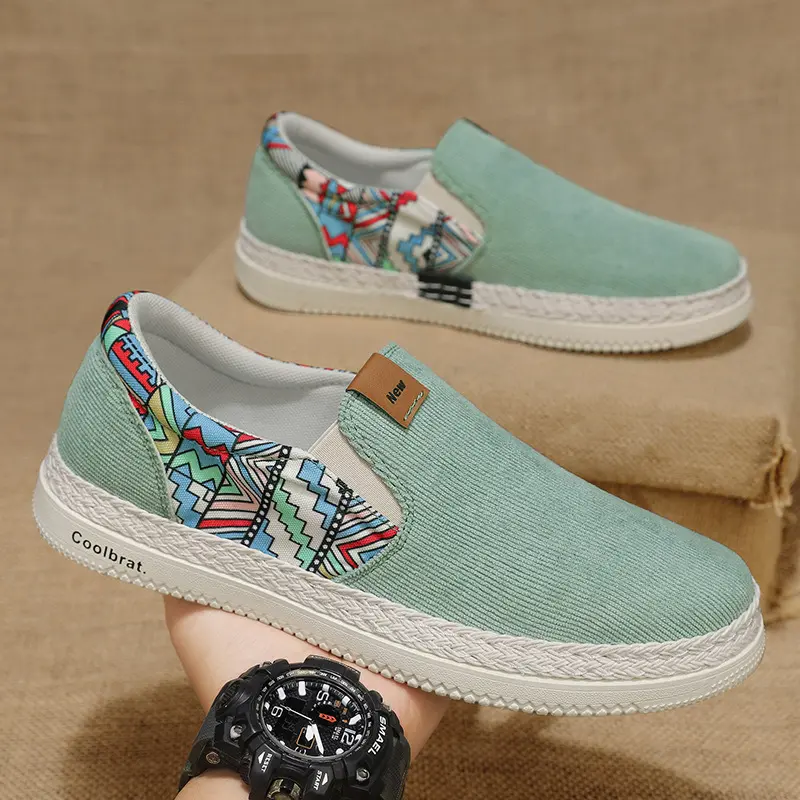 Flat Canvas Shoes For Men Fisherman Linen Cloth Loafers Summer Men's Sneakers New Style Shoes Sneakers Male Casual Shoes Man
